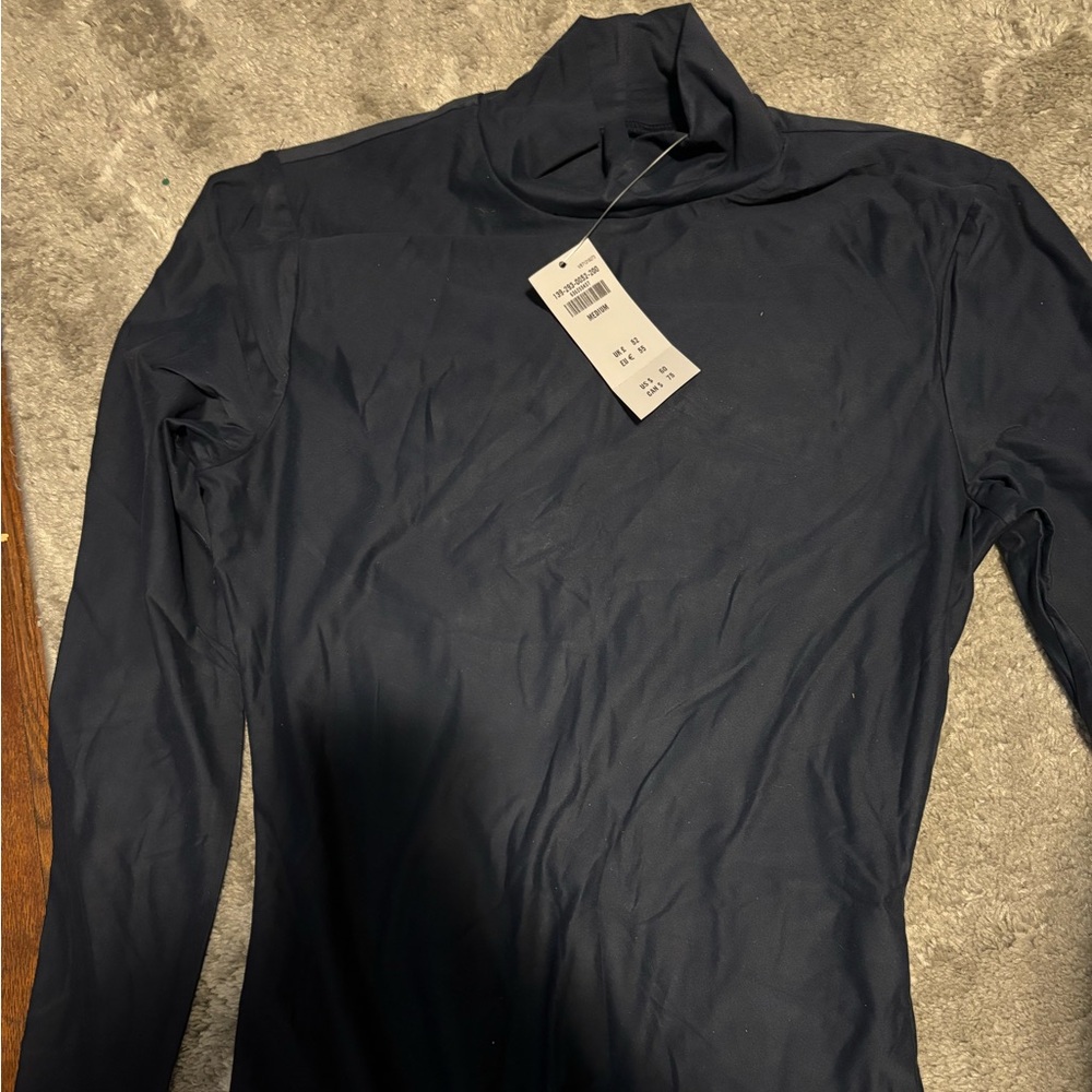 NWT Abercrombie navy blue bodysuit size M